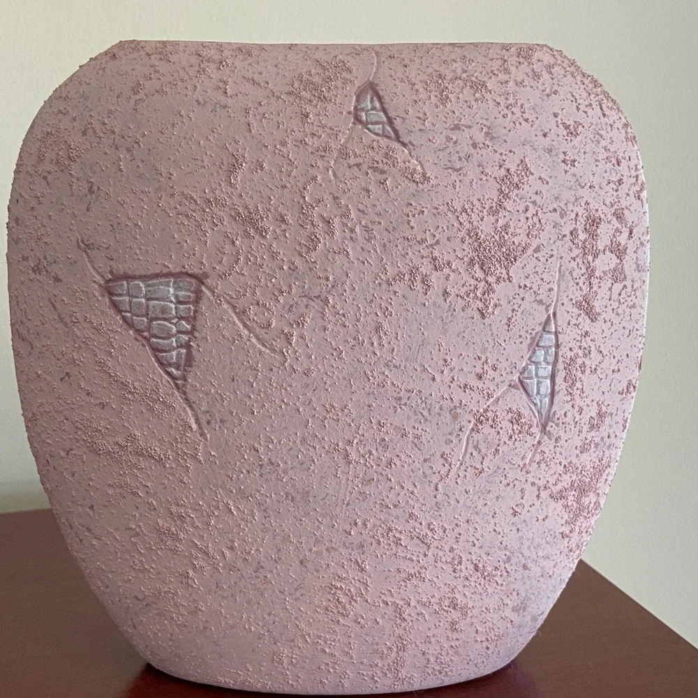 Vintage SUSAN OLSON Art Pottery Southwestern Pueblo Village Vase Lava glaze